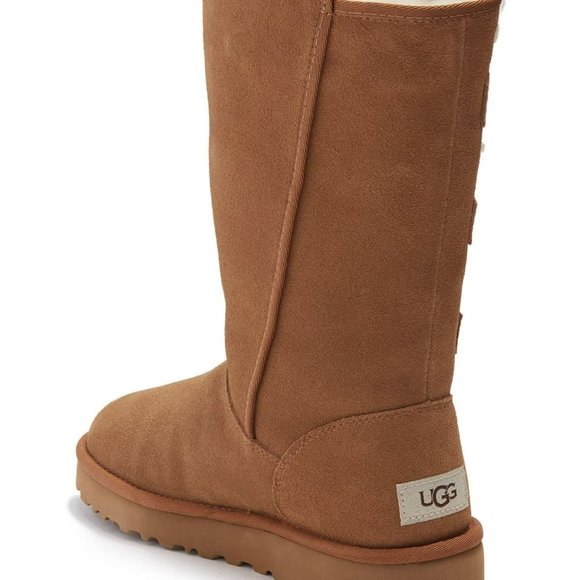UGG Women's Brown Klea Genuine Lamb Fur Tall Boot - Picture 3 of 5